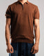 Knitted Quarter Zip Polo T-Shirt