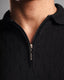 Knitted Quarter Zip Polo T-Shirt