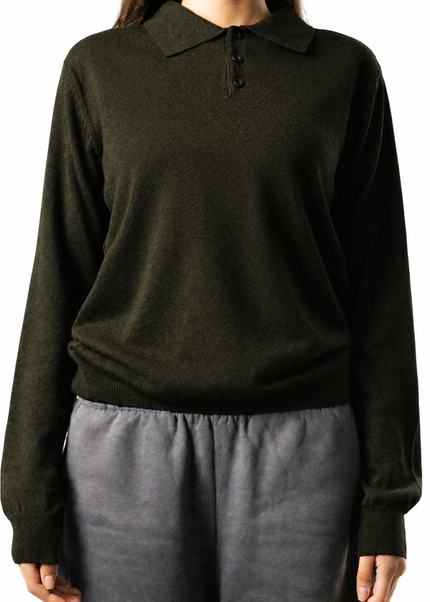 Knitted Polo Sweatshirt