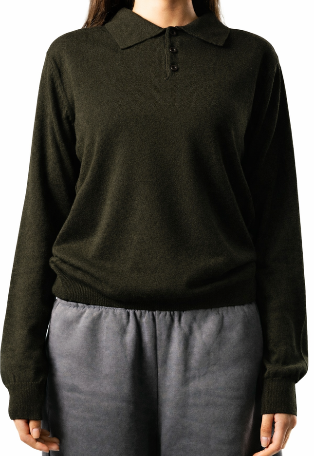 Knitted Polo Sweatshirt