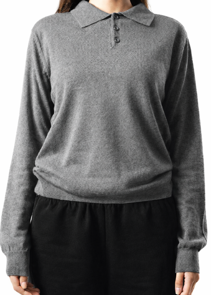 Knitted Polo Sweatshirt