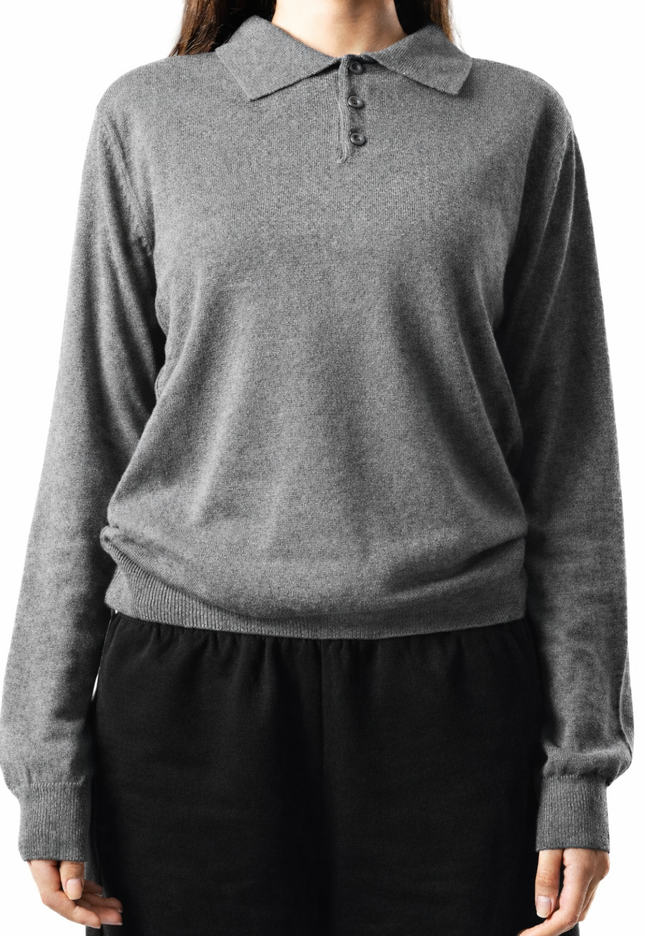 Knitted Polo Sweatshirt