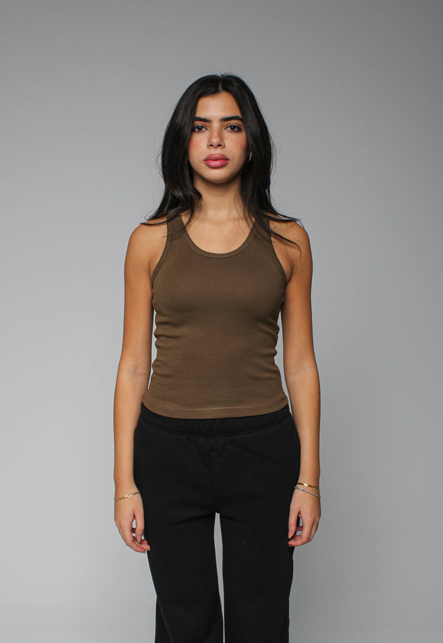 Ribbed Thick Strap Basic Top