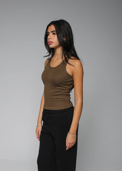 Ribbed Thick Strap Basic Top
