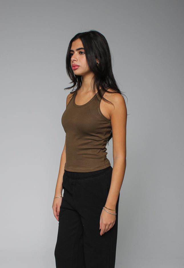 Ribbed Thick Strap Basic Top