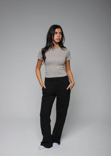 Ribbed Fitted Half Sleeve Top