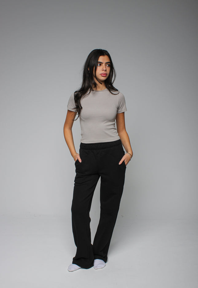 Ribbed Fitted Half Sleeve Top