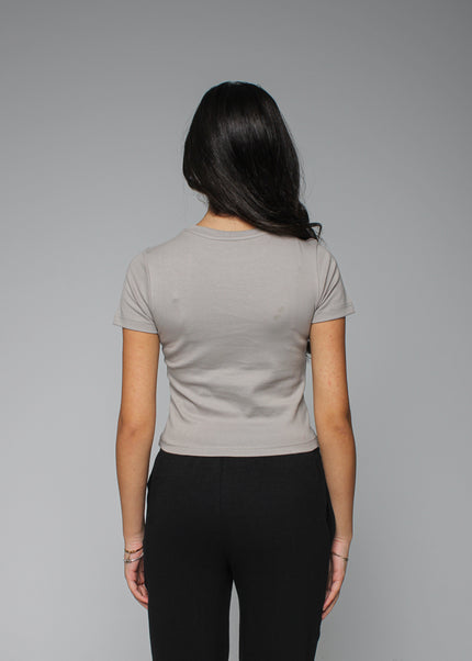 Ribbed Fitted Half Sleeve Top