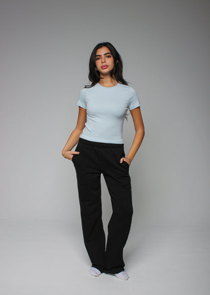 Ribbed Fitted Half Sleeve Top