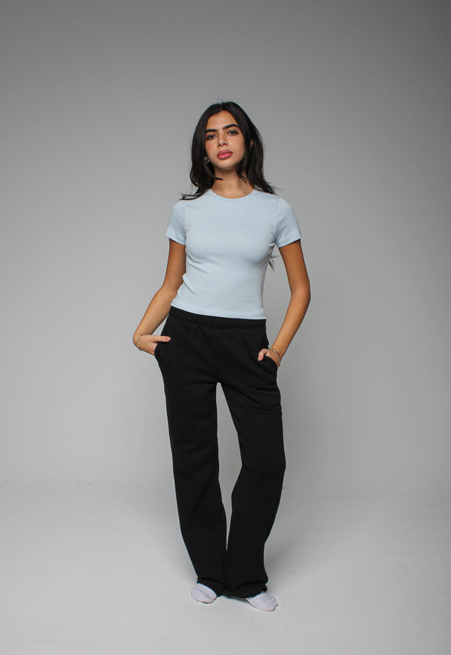 Ribbed Fitted Half Sleeve Top