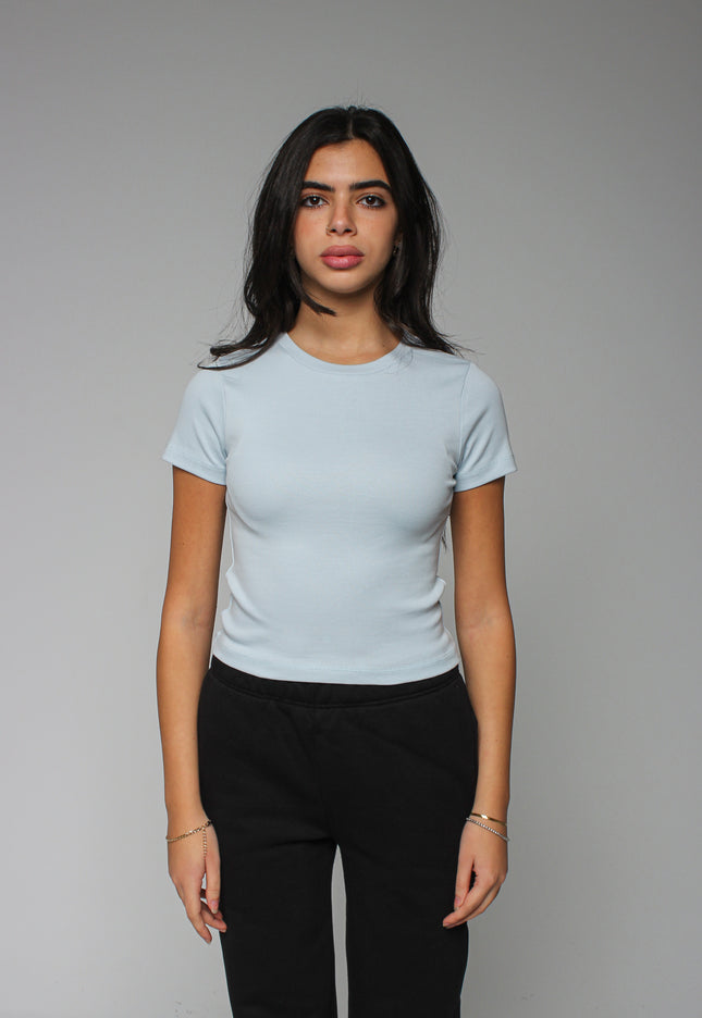 Ribbed Fitted Half Sleeve Top