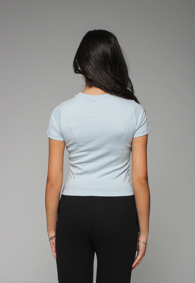 Ribbed Fitted Half Sleeve Top