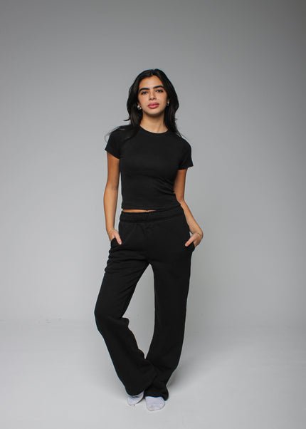 Ribbed Fitted Half Sleeve Top