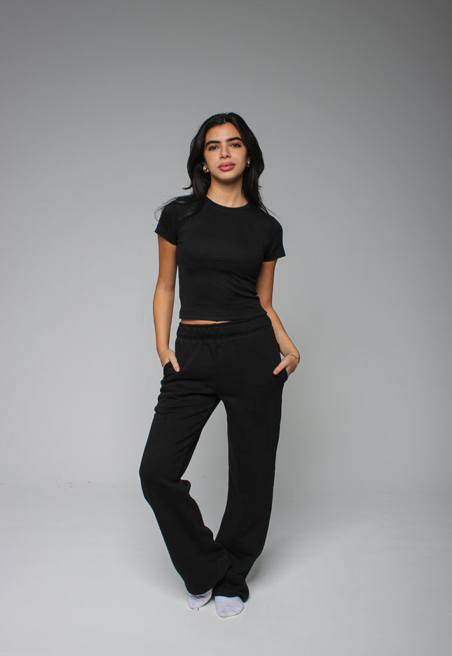 Ribbed Fitted Half Sleeve Top