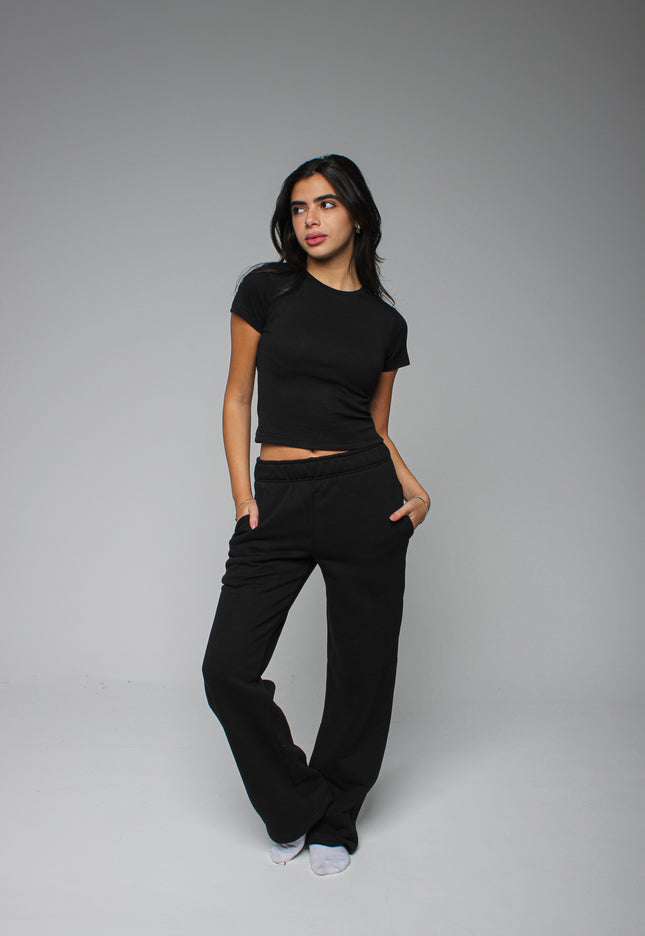 Ribbed Fitted Half Sleeve Top