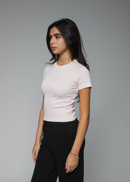 Ribbed Fitted Half Sleeve Top