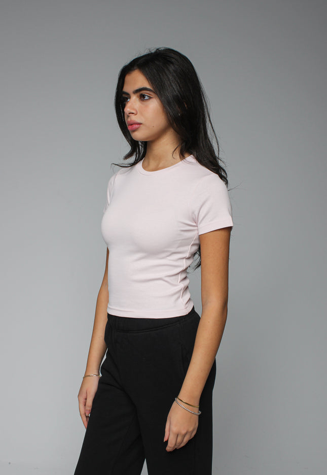 Ribbed Fitted Half Sleeve Top