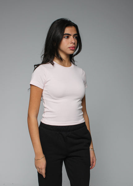 Ribbed Fitted Half Sleeve Top