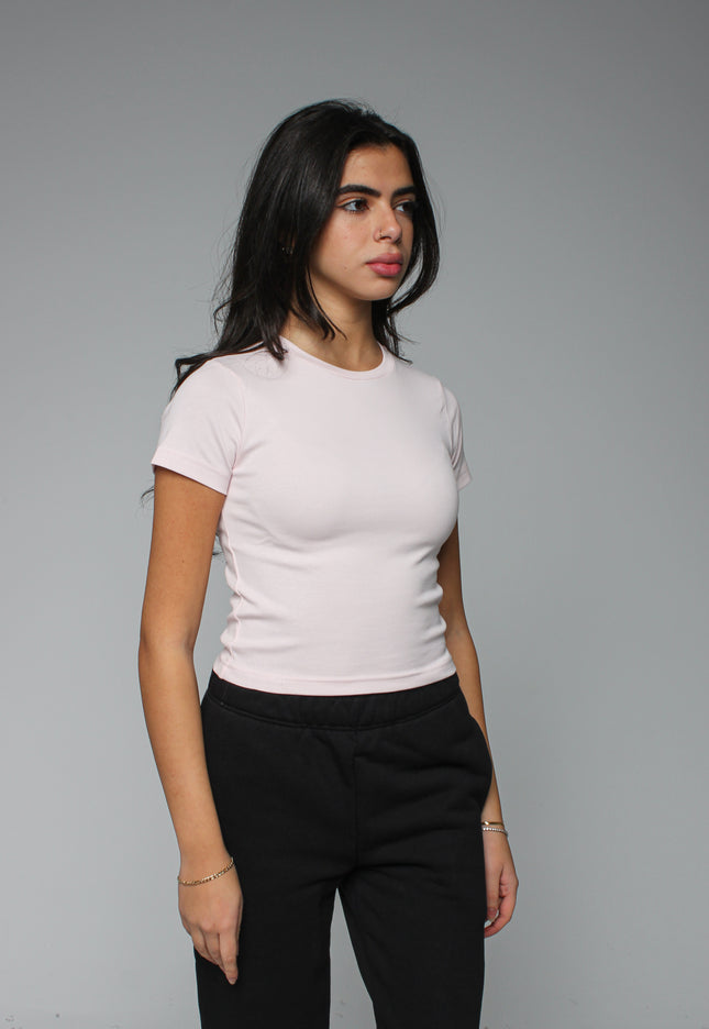 Ribbed Fitted Half Sleeve Top