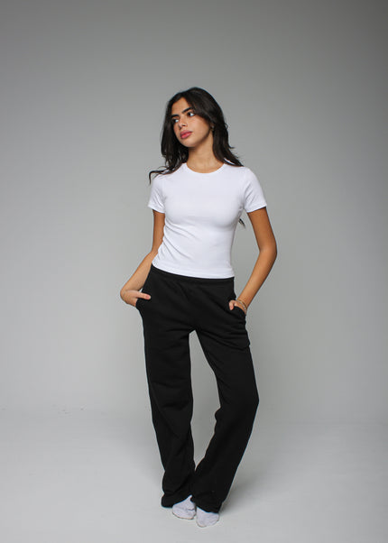 Ribbed Fitted Half Sleeve Top