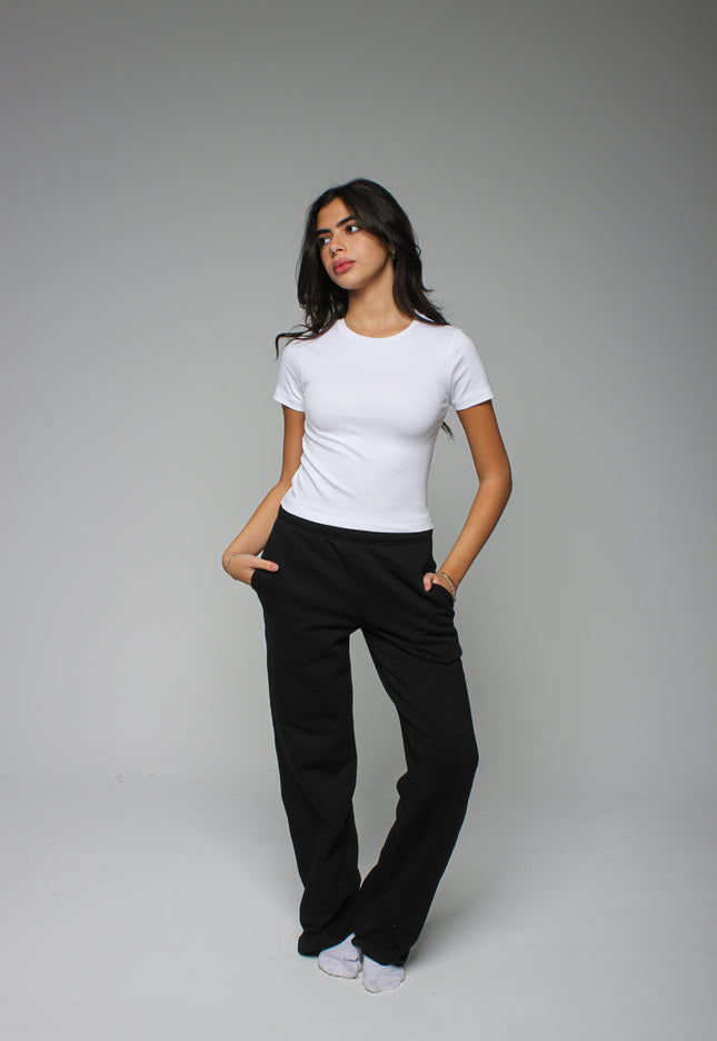 Ribbed Fitted Half Sleeve Top