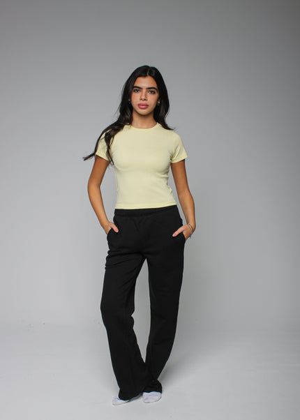 Ribbed Fitted Half Sleeve Top