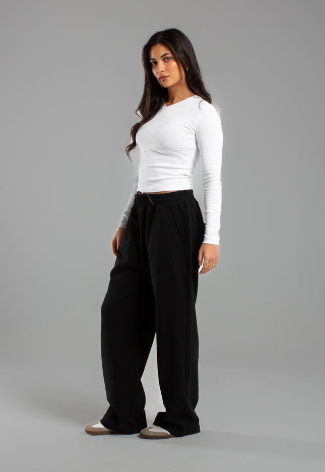 V-Neck Long Sleeve Rib