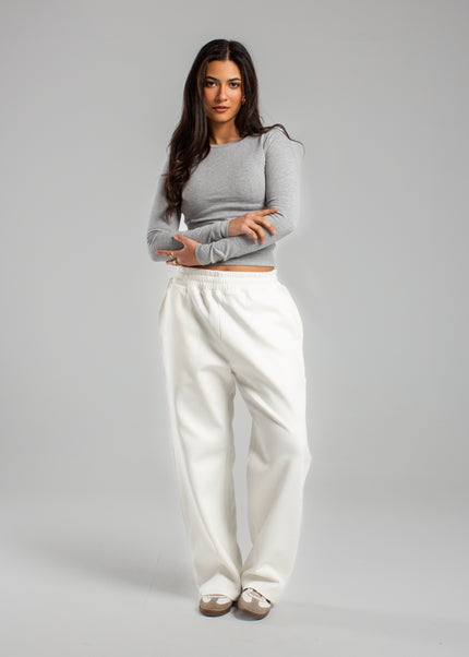 Crew Neck Long Sleeve Rib