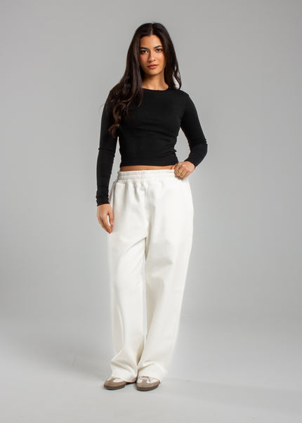 Crew Neck Long Sleeve Rib