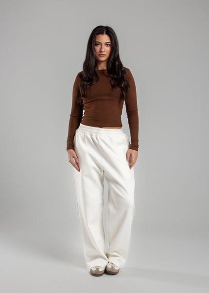 Crew Neck Long Sleeve Rib