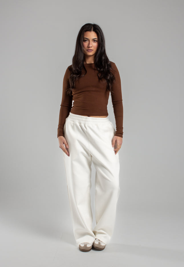 Crew Neck Long Sleeve Rib