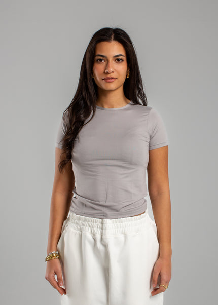 Microfiber Fitted Half Sleeve Top