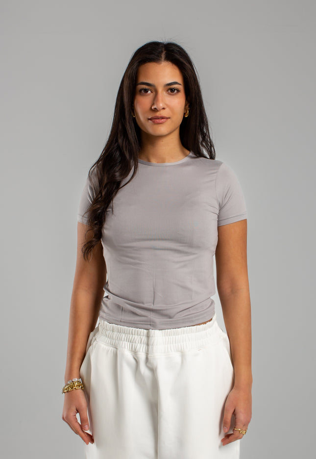 Microfiber Fitted Half Sleeve Top