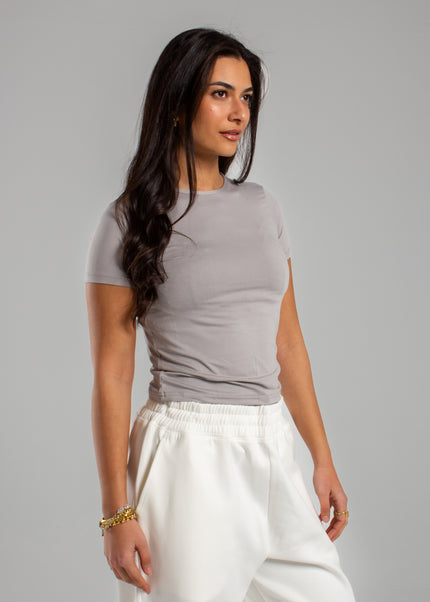 Microfiber Fitted Half Sleeve Top