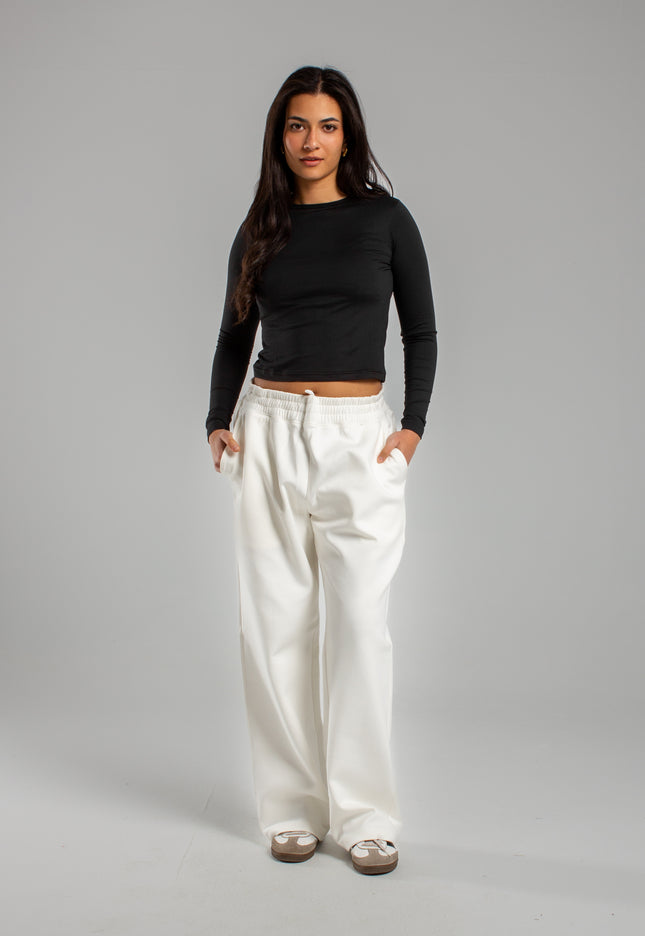 Crew Neck Long Sleeve Rib