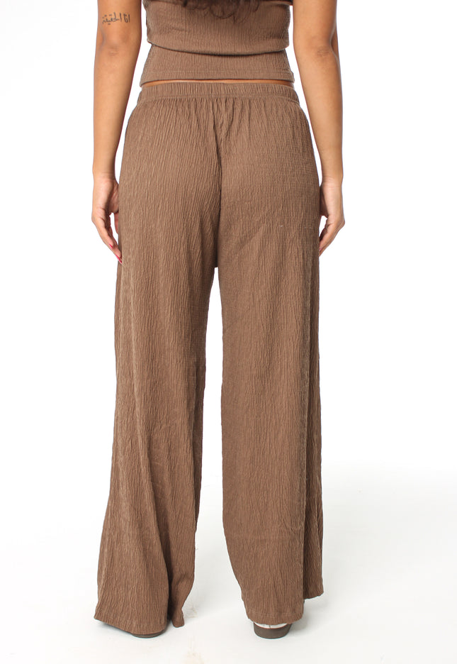 Wide Leg Textured Pants