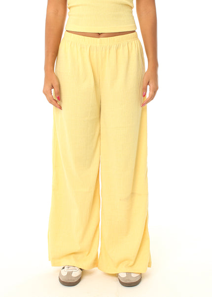 Wide Leg Textured Pants