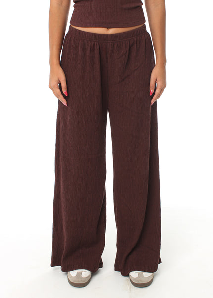 Wide Leg Textured Pants