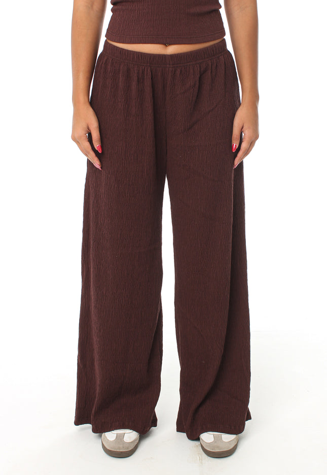 Wide Leg Textured Pants