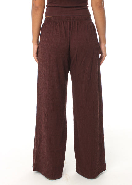 Wide Leg Textured Pants