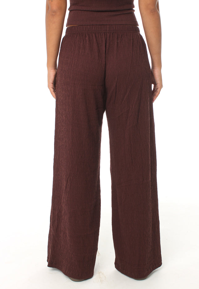 Wide Leg Textured Pants