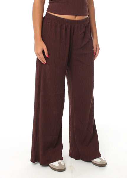 Wide Leg Textured Pants