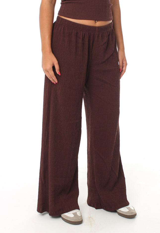 Wide Leg Textured Pants