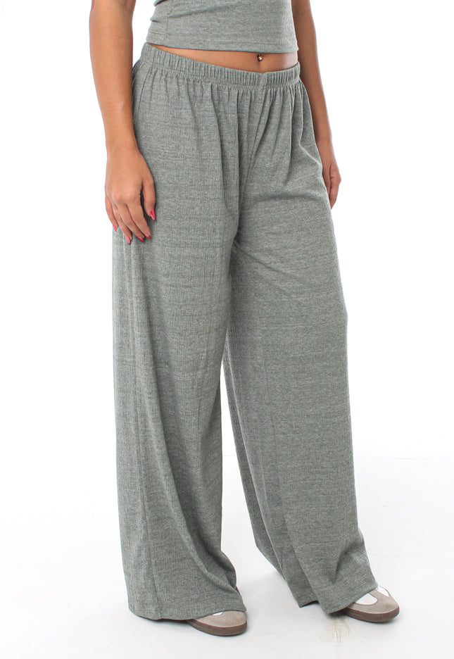 Wide Leg Textured Pants