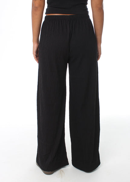 Wide Leg Textured Pants