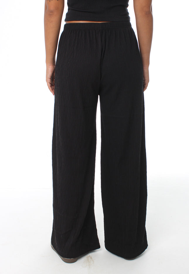 Wide Leg Textured Pants