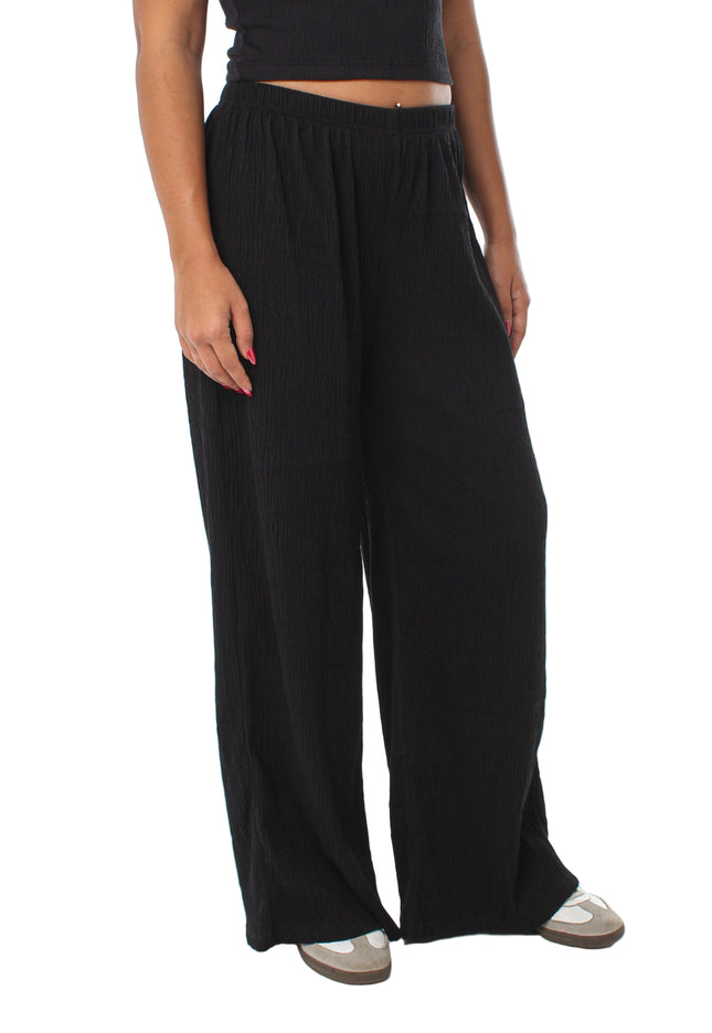 Wide Leg Textured Pants