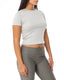 Ribbed Fitted Half Sleeve Top