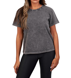 Washed Half Sleeve Top