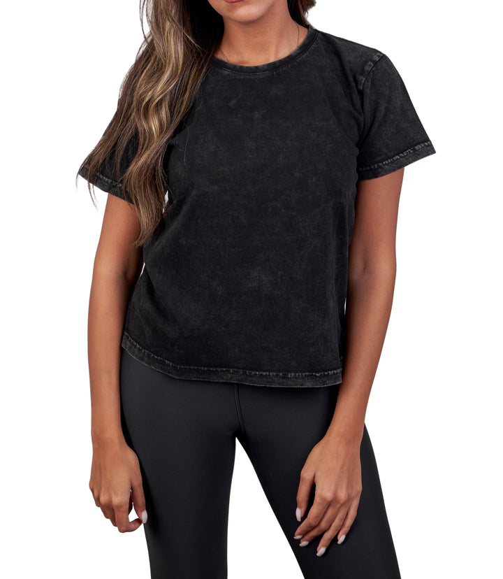 Washed Half Sleeve Top